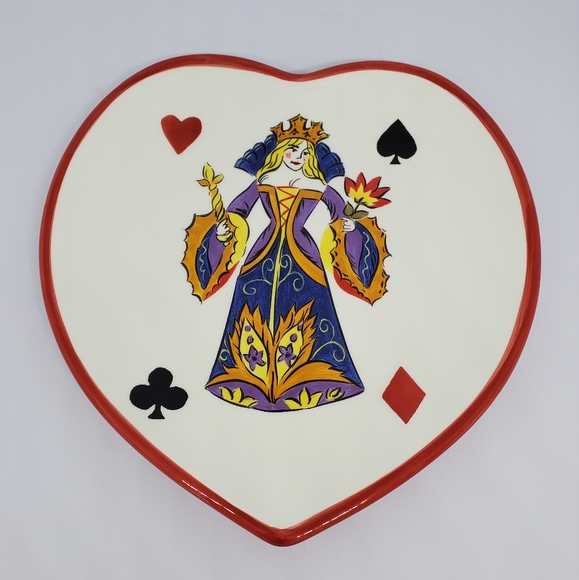 TableTops Gallery King Of Hearts Set of 4 Snack Plates - Picture 7 of 11